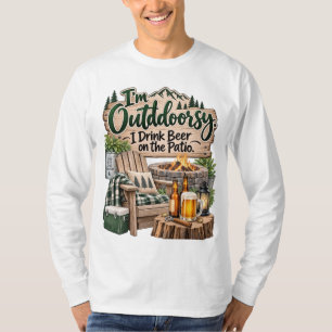 Camiseta Me encanta el humor de patio de cerveza al aire li