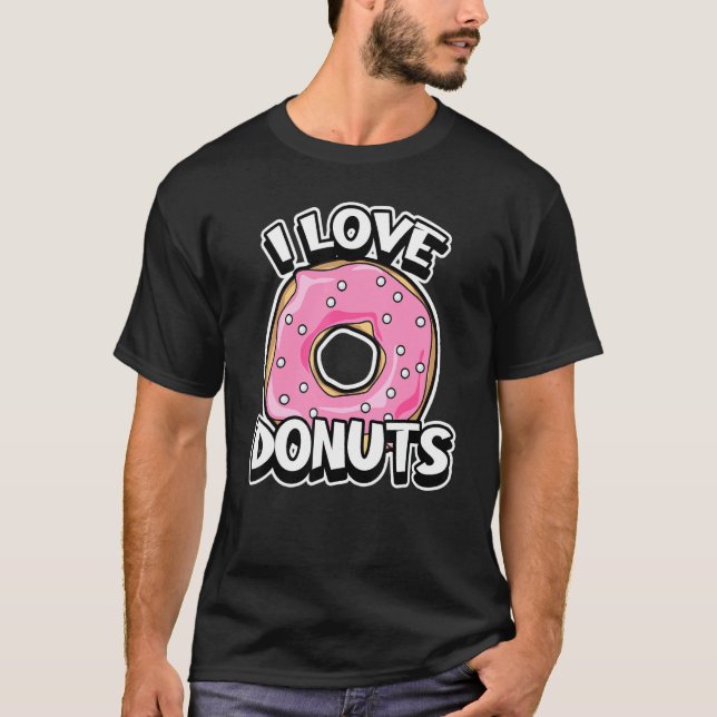 Camiseta Me encanta el humor dulce de los donuts (Anverso)