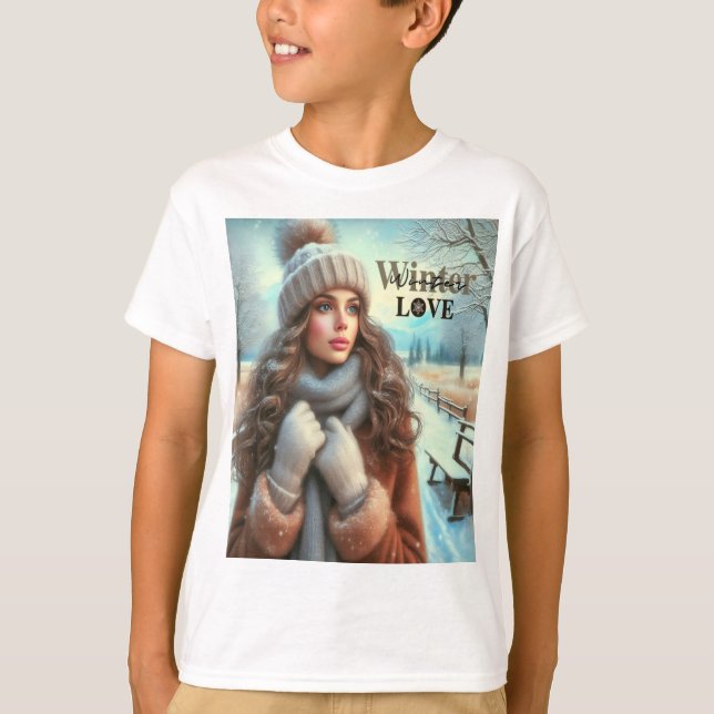 Camiseta Me encanta el invierno (Anverso)