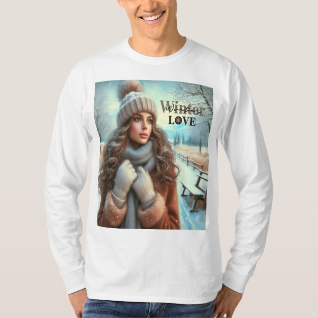 Camiseta Me encanta el invierno (Anverso)
