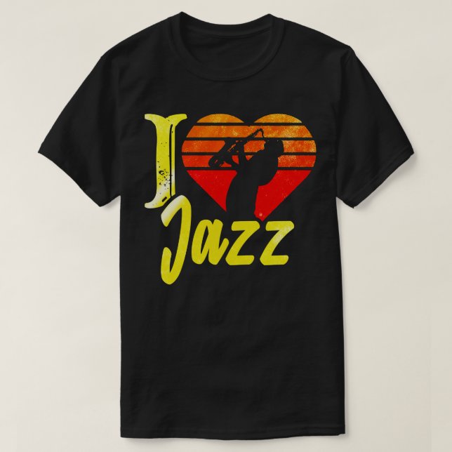 Camiseta Me encanta el jazz (Diseño del anverso)