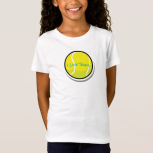 Camiseta Me encanta el juego deportivo de la pelota de teni