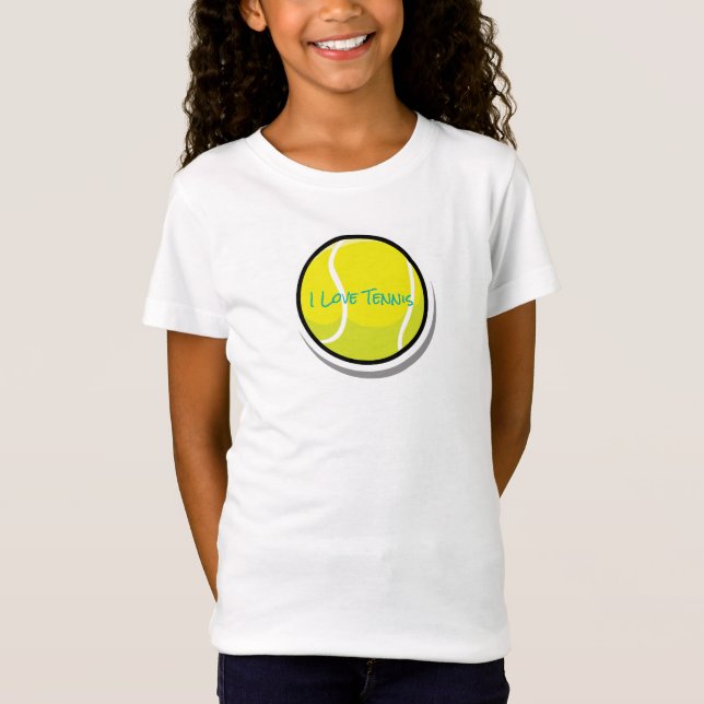 Camiseta Me encanta el juego deportivo de la pelota de teni (Anverso)