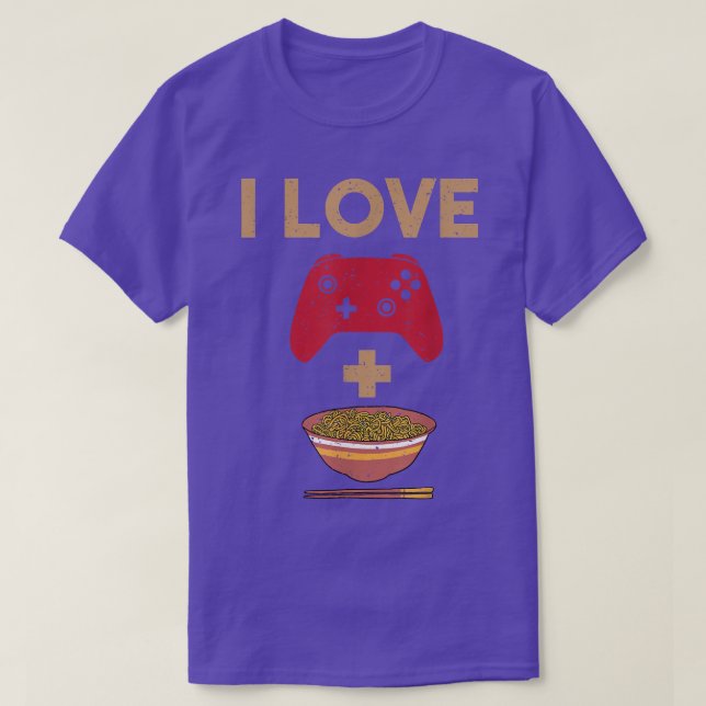 Camiseta Me Encanta El Juego Y El Ramen (Diseño del anverso)