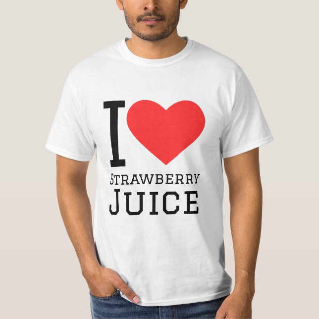 Camiseta Me encanta el jugo de fresa (Anverso)