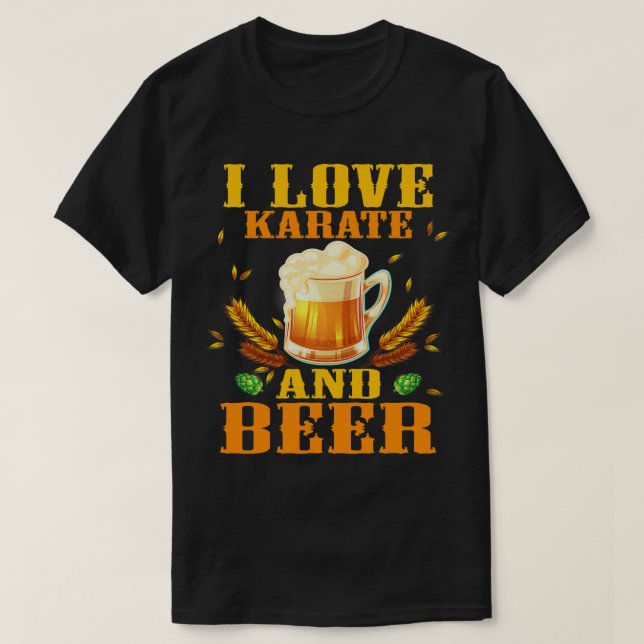 Camiseta Me Encanta El Karate Y La Cerveza Funny Karate7 (Diseño del anverso)