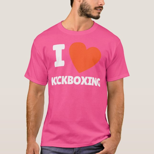 Camiseta Me encanta el kickboxing y los amantes del kickbox (Anverso)