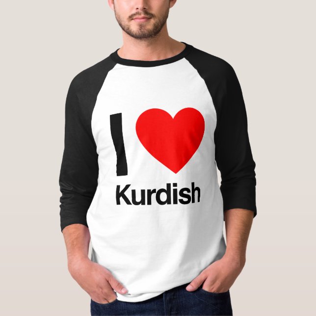 Camiseta me encanta el kurdish (Anverso)