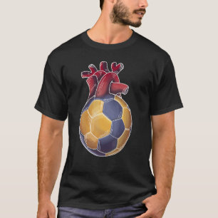 Camiseta Me encanta el latido del balón de balonmano para l