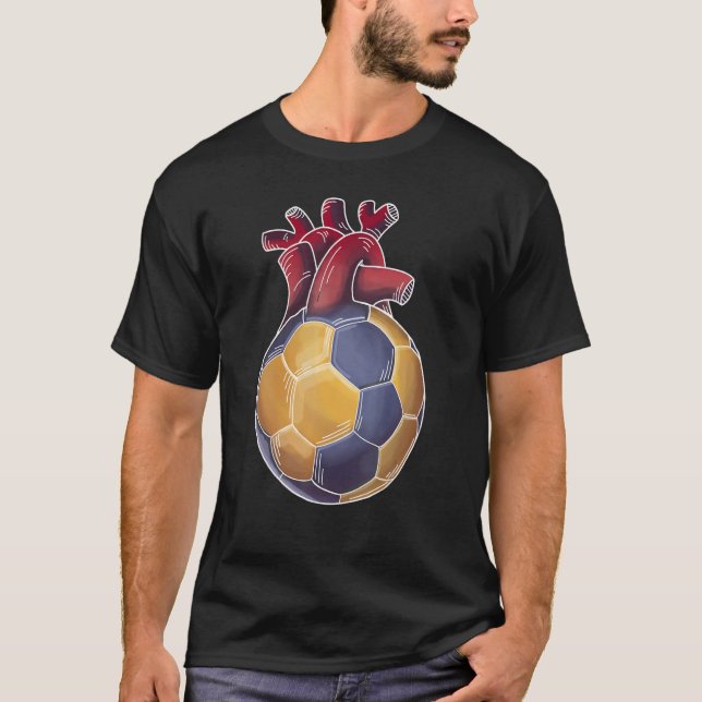 Camiseta Me encanta el latido del balón de balonmano para l (Anverso)
