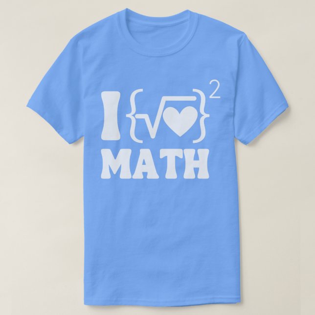 Camiseta Me encanta el libro de matemáticas (Diseño del anverso)