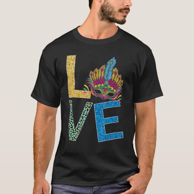 Camiseta Me encanta el Mardi Gras Mardi Gras 2022 Tejidos M (Anverso)