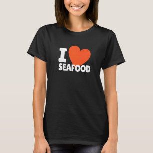 Camiseta Me encanta el marisco de fondo marino
