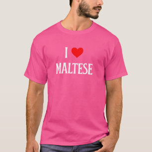 Camiseta Me encanta el Mascota maltés que me encanta el per
