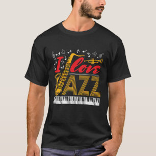 Camiseta Me encanta el músico de jazz