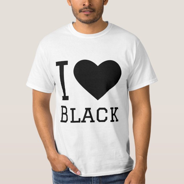 Camiseta Me encanta el negro (Anverso)