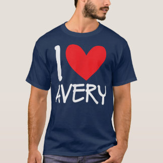 Camiseta Me Encanta El Nombre De Avery Hombres Personalizad