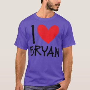 Camiseta Me encanta el nombre de Bryan Hombres Personalizad