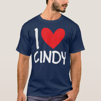 Camiseta Me Encanta El Nombre De Cindy Chica Personalizada