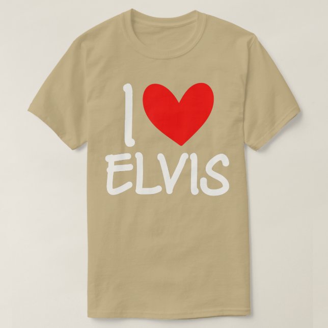 Camiseta Me Encanta El Nombre De Elvis Hombres Personalizad (Diseño del anverso)