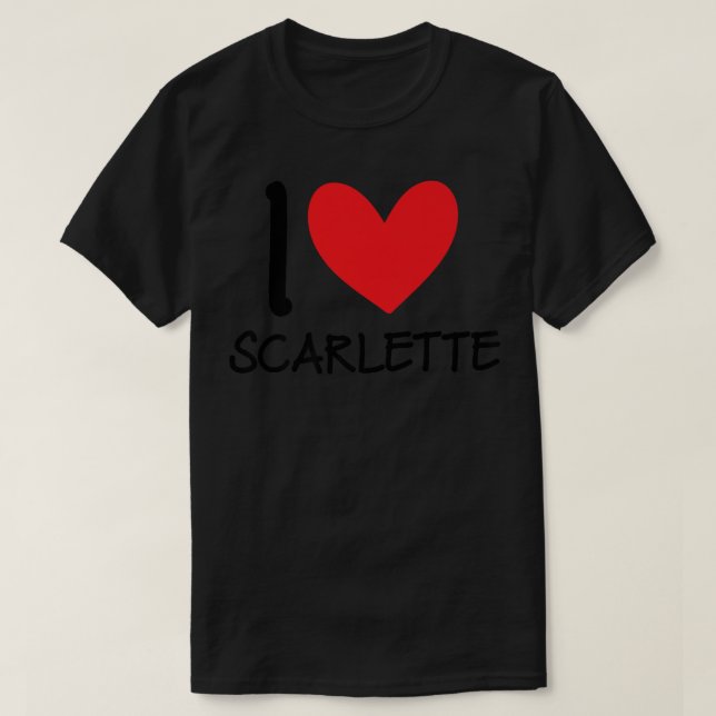 Camiseta Me encanta el nombre de escarlette mujer Chica per (Diseño del anverso)