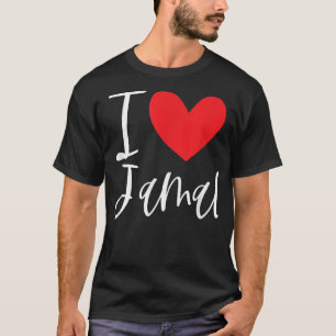 Camiseta Me encanta el nombre de Jamal chico personalizado