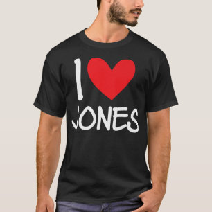 Camiseta Me encanta el nombre de Jones hombres personalizad