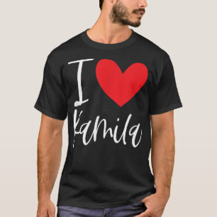 Camiseta Me Encanta El Nombre De Kamila Chica Personalizada
