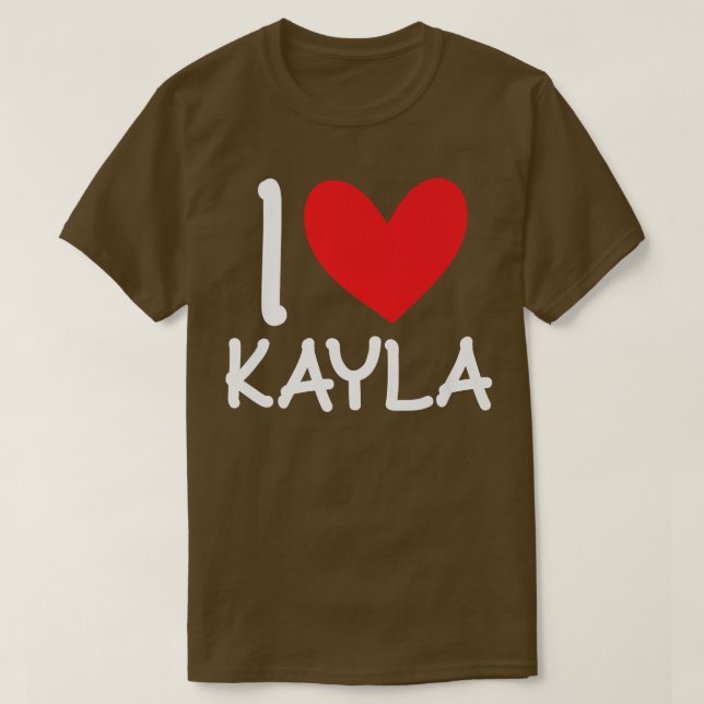 Camiseta Me encanta el nombre de Kayla Chica personalizada  (Diseño del anverso)