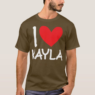 Camiseta Me encanta el nombre de Kayla Chica personalizada