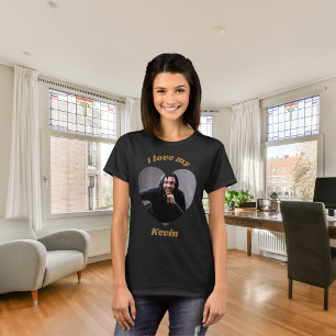 Camiseta Me encanta el nombre de la foto de mi novio