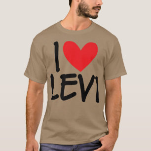 Camiseta Me Encanta El Nombre De Levi Hombres Personalizado