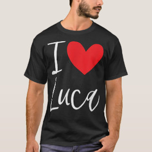Camiseta Me encanta el nombre de Luca Hombre Personalizado 