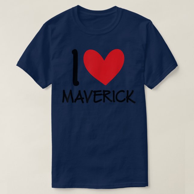 Camiseta Me Encanta El Nombre De Maverick Hombres Personali (Diseño del anverso)