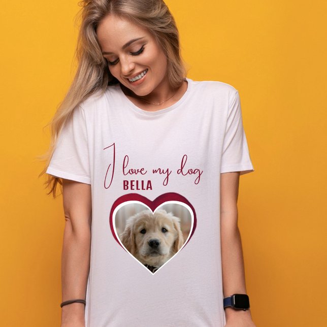 Camiseta Me encanta el nombre de mi Mascota de fotografía d (Subido por el creador)