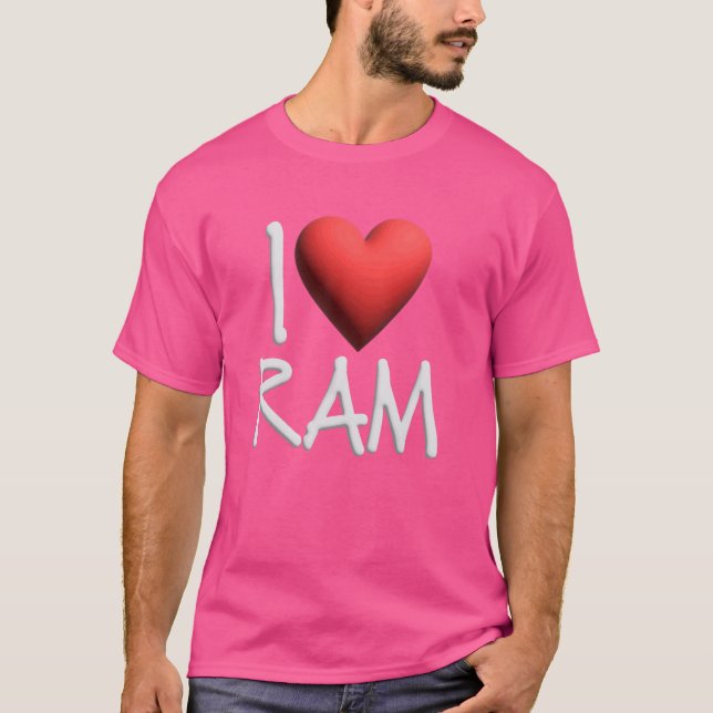 Camiseta Me Encanta El Nombre De Ram Hombres Personalizados (Anverso)