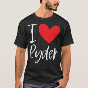 Camiseta Me encanta el nombre de Ryder Chico Personalizado