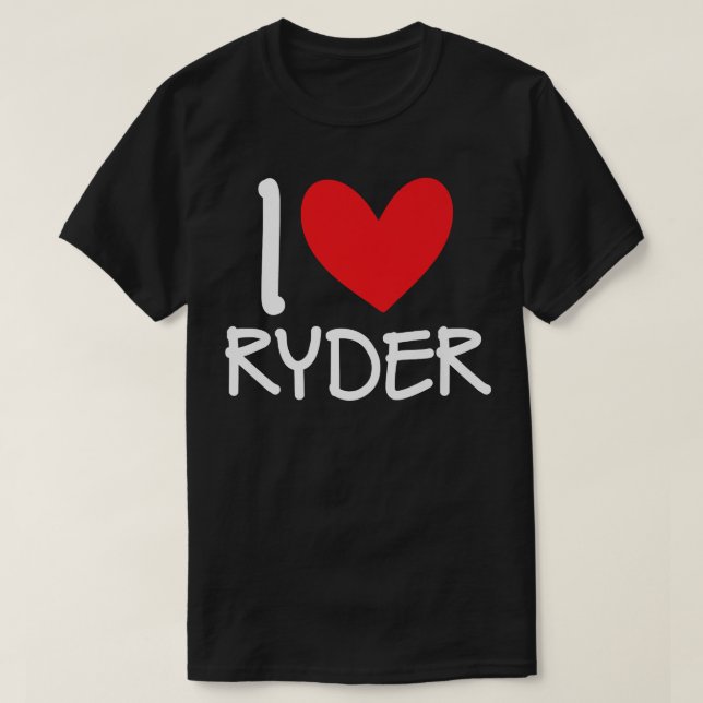 Camiseta Me encanta el nombre de Ryder Hombres Personalizad (Diseño del anverso)