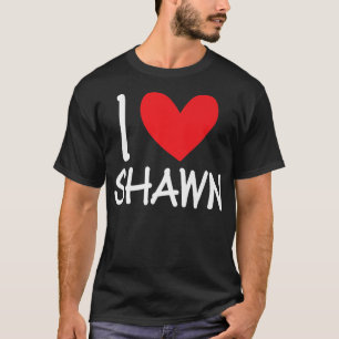 Camiseta Me encanta el nombre de Shawn Hombres Personalizad
