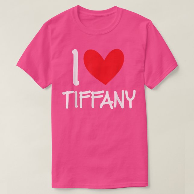 Camiseta Me Encanta El Nombre De Tiffany Chica Personalizad (Diseño del anverso)