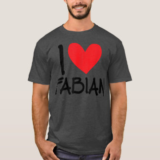 Camiseta Me Encanta El Nombre Fabiano Hombres Personalizado