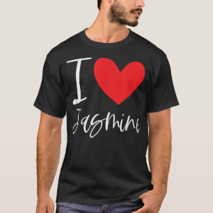 Camiseta Me encanta el nombre jazmín Chica personalizada mu