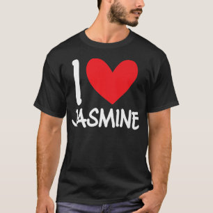 Camiseta Me encanta el nombre jazmín Chica personalizada mu
