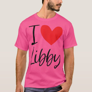 Camiseta Me encanta el nombre libio Chica personalizada muj