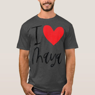 Camiseta Me encanta el nombre maya Chica personalizada muje