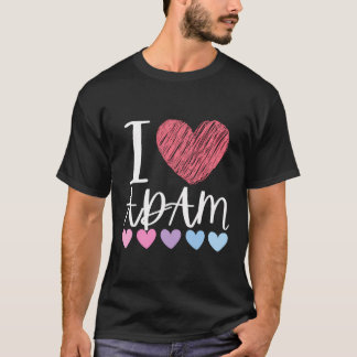 Camiseta Me encanta el nombre personalizado de Adam fiesta 