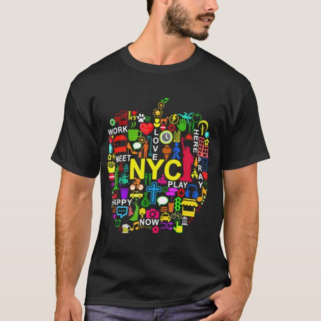Camiseta ME ENCANTA EL NUEVA YORK CIY BIG APPLE -gigapixel (Anverso)