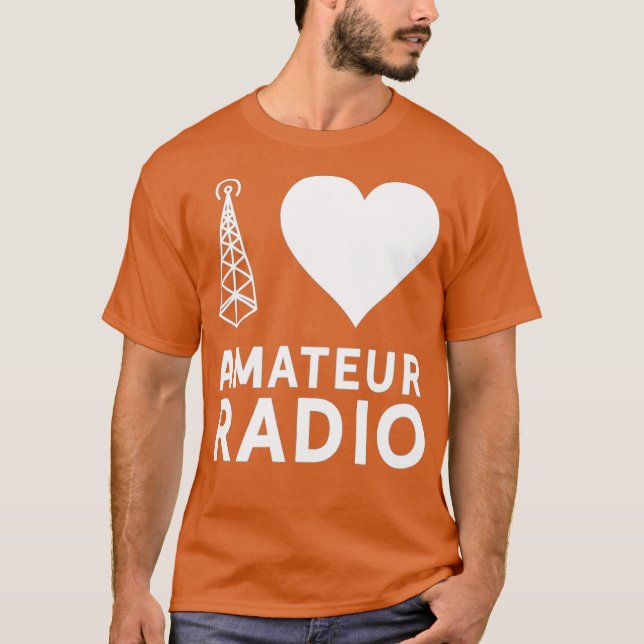 Camiseta Me encanta el operador de servicio de radio aficio (Anverso)