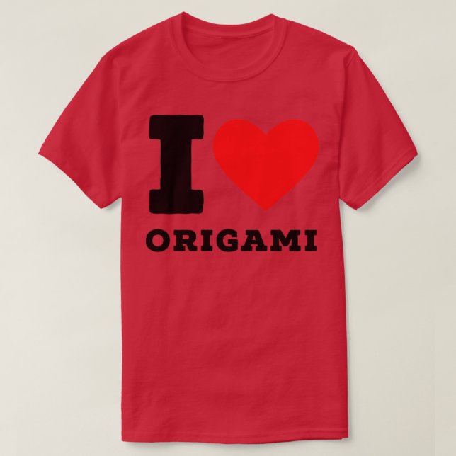 Camiseta Me encanta el origami3 (Diseño del anverso)