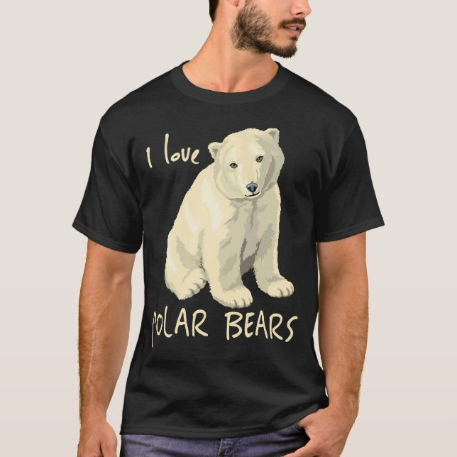 Camiseta Me encanta el oso polar ártico (Anverso)